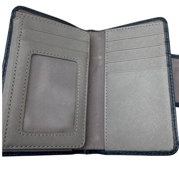 Fossil Madison Blue Dusk Leather 5.5" x 3.5" Multifunction Wallet - Picture 7 of 8